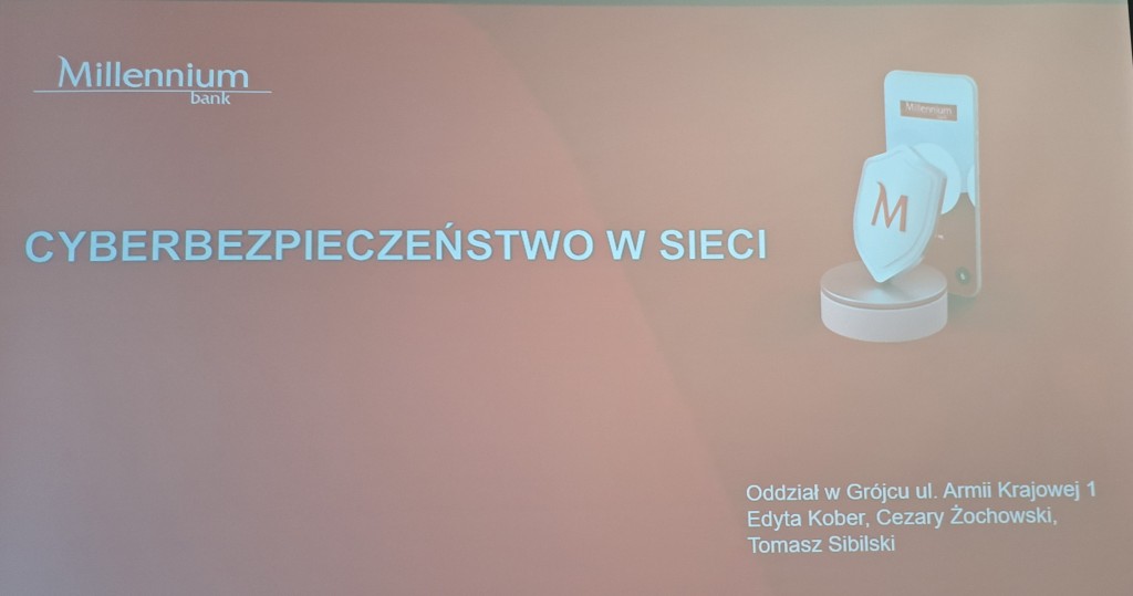 Spotkanie uczniów z przedstawicielami Banku Millennium – Cyberbezpieczeństwo w sieci
