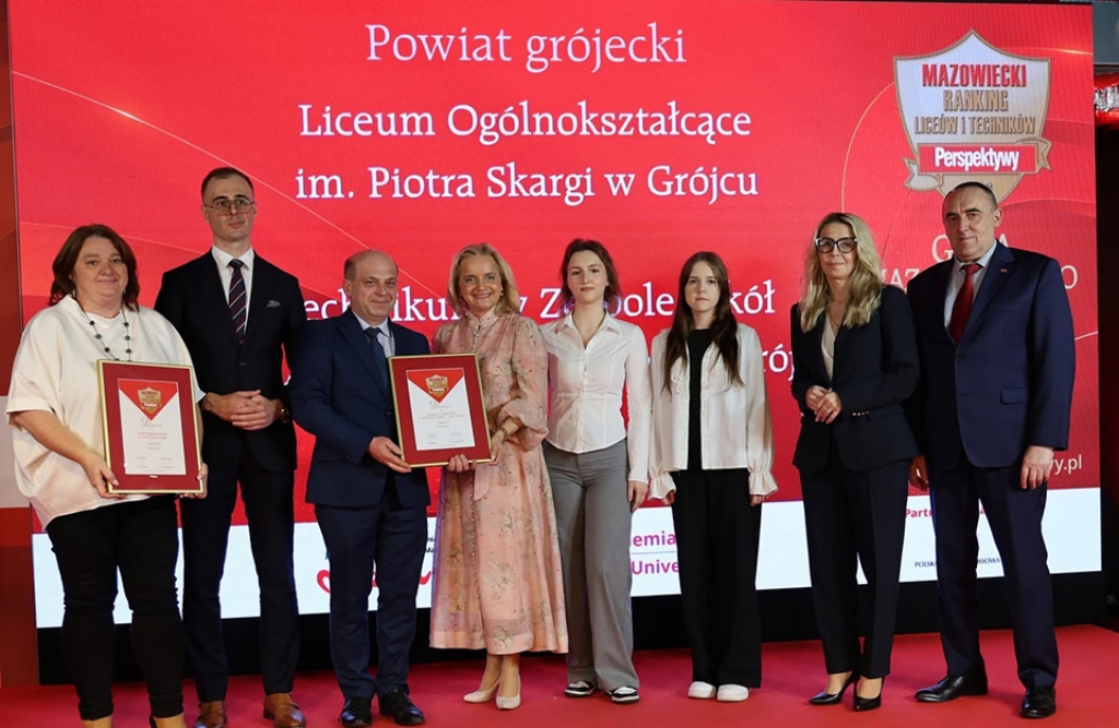 Zespół Szkół w Grójcu na szczycie Mazowieckiego Rankingu Techników 2026 r.